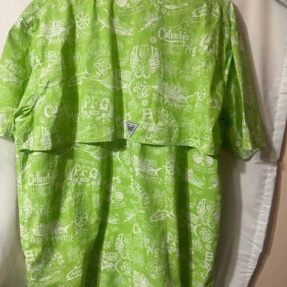 Columbia Men's Lime Graphic Button Down Shirt size XL/TG - Picture 5 of 6